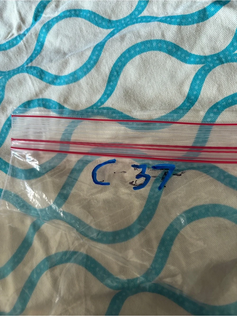 Blue Geometric Cotton Apron - Unbranded